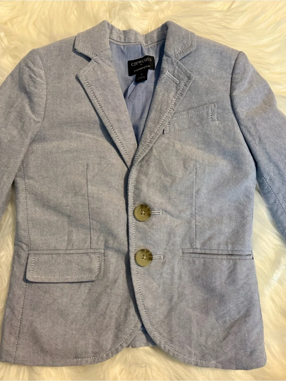 J. Crew Crewcuts Light Blue Boys' Thompson Suit Jacket and Pants Size 2